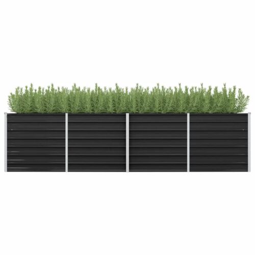 Garden Raised Bed Anthracite 320x80x77cm Galvanised Steel - Image 2
