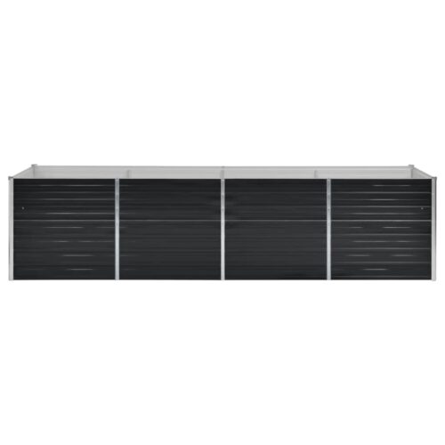 Garden Raised Bed Anthracite 320x80x77cm Galvanised Steel - Image 3