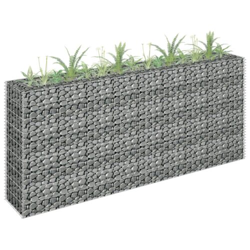 Gabion Raised Bed Galvanised Steel 180x30x90cm - Image 2