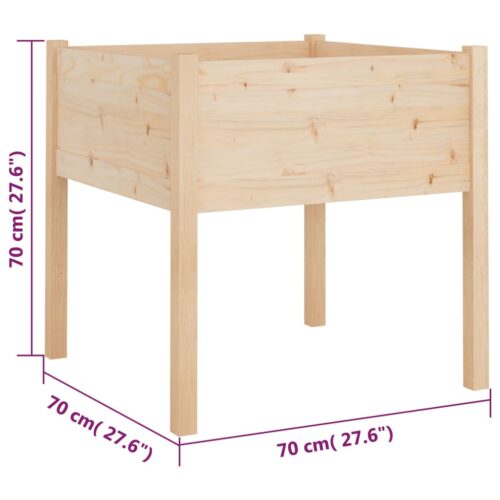 Garden Planters 2pcs 70x70x70cm Solid Pinewood - Image 8