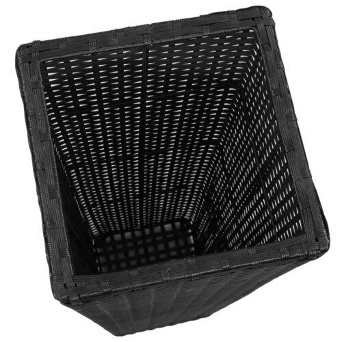 3 Rattan Flower Raised Beds Black - Image 5
