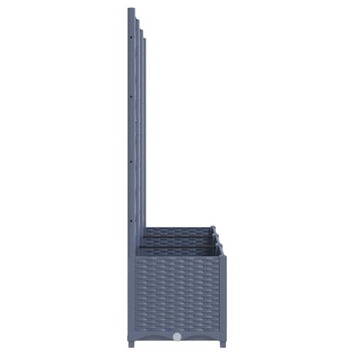 Garden Planter with Trellis Dark Grey 120x40x136cm PP - Image 5
