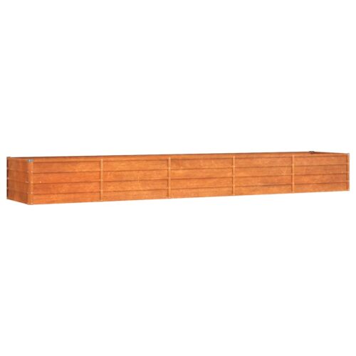 Garden Raised Bed Rusty 400x80x45cm Corten Steel