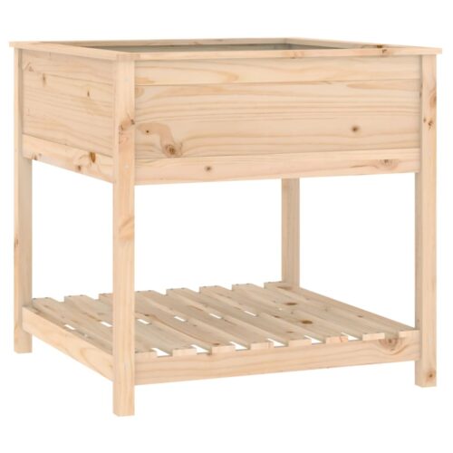 Planter with Shelf 82.5x82.5x81cm Solid Wood Pine