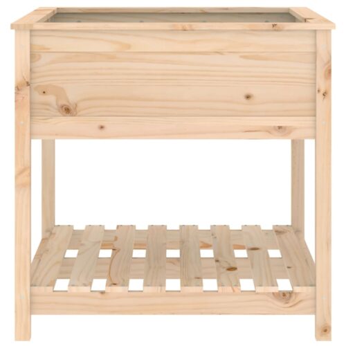 Planter with Shelf 82.5x82.5x81cm Solid Wood Pine - Image 5