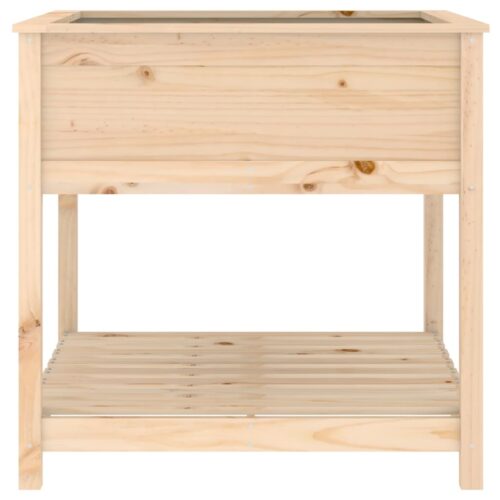 Planter with Shelf 82.5x82.5x81cm Solid Wood Pine - Image 6
