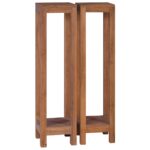 Plant Stands 2pcs 25x25x100cm Solid Teak Wood