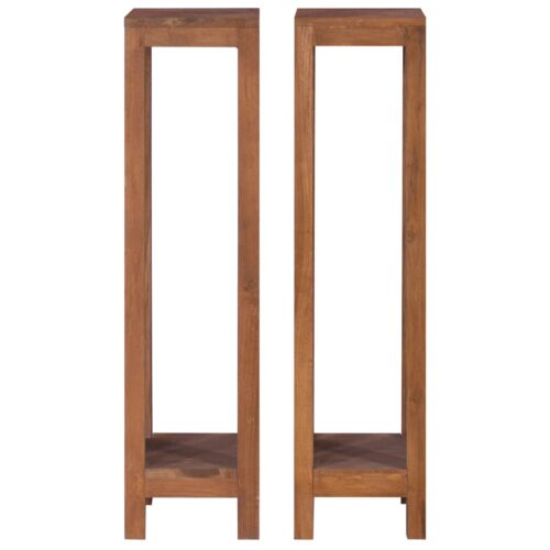 Plant Stands 2pcs 25x25x100cm Solid Teak Wood - Image 3