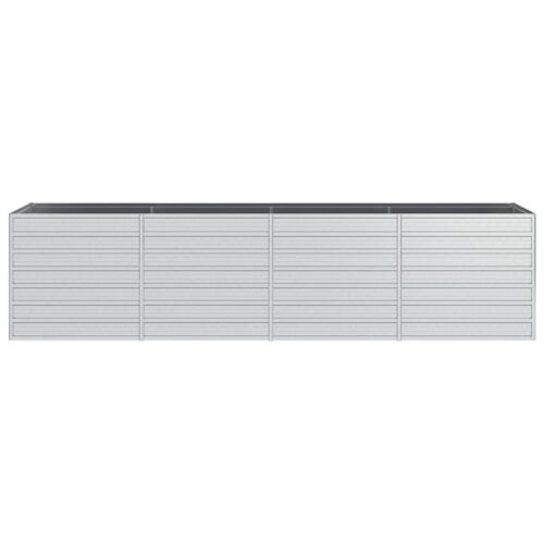 Garden Raised Bed 320x80x77cm Galvanized Steel Silver - Image 4