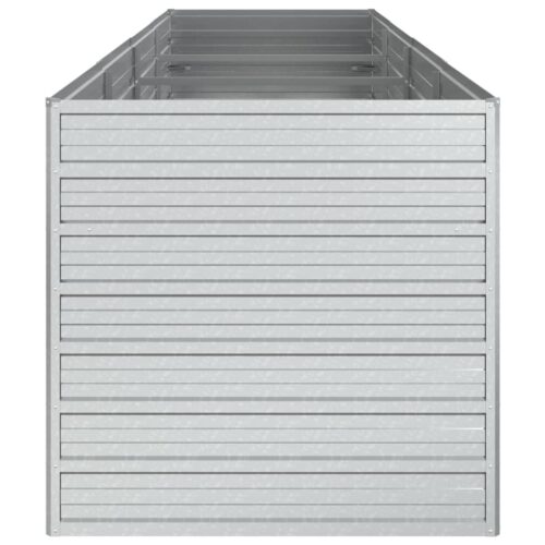 Garden Raised Bed 320x80x77cm Galvanized Steel Silver - Image 5