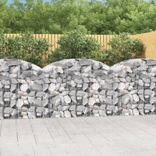 Arched Gabion Basket 150x50x100/120cm Galvanised Iron - Image 2