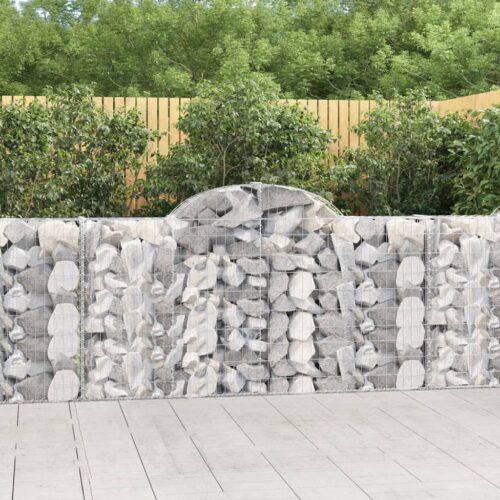 Arched Gabion Basket 200x30x100/120cm Galvanised Iron - Image 2