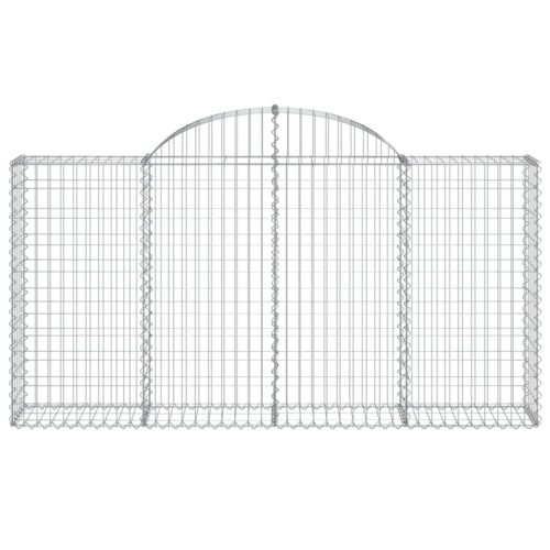 Arched Gabion Basket 200x30x100/120cm Galvanised Iron - Image 3