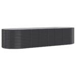 Garden Raised Bed Powder-coated Steel 322x100x68cm Anthracite