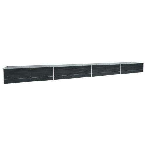 Garden Raised Bed Galvanised Steel 600x80x45cm Anthracite