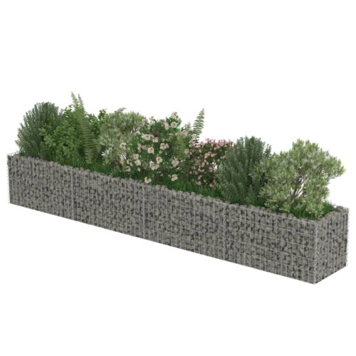 Gabion Raised Bed Galvanised Steel 360x50x50cm - Image 4