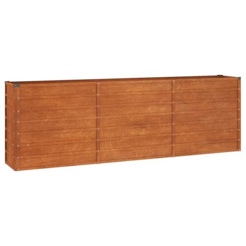 Garden Raised Bed Rusty 240x40x77cm Corten Steel