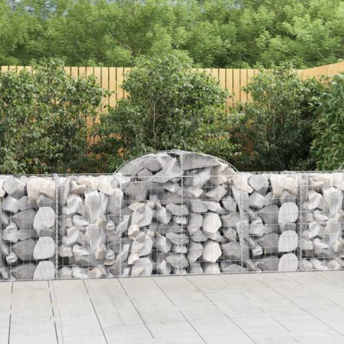 Arched Gabion Basket 200x50x80/100cm Galvanised Iron - Image 2