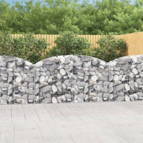 Arched Gabion Basket 200x30x100/120cm Galvanised Iron - Image 2