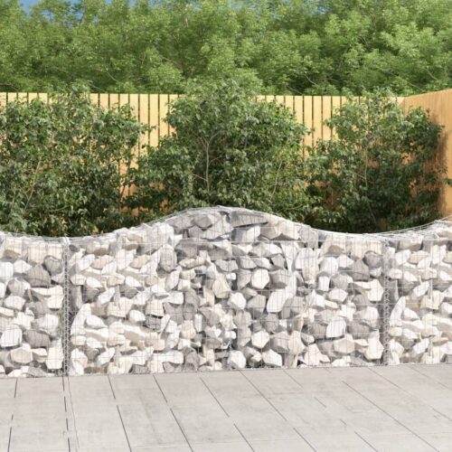 Arched Gabion Basket 200x50x80/100cm Galvanised Iron - Image 2