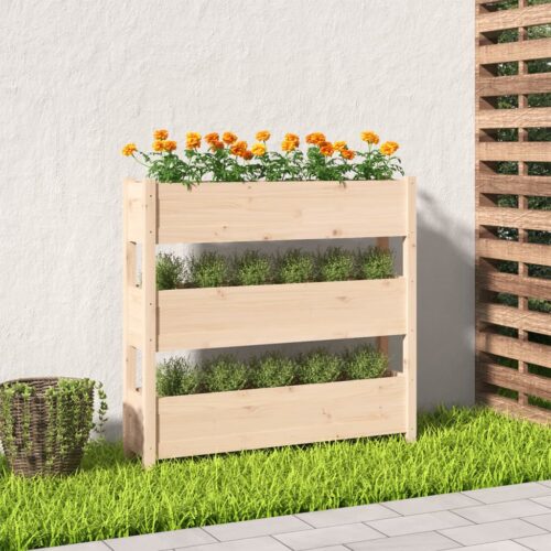 Planter 112x25x104.5cm Solid Wood Pine - Image 2