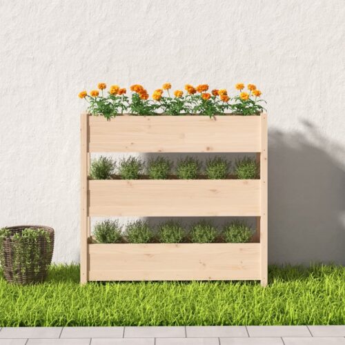 Planter 112x25x104.5cm Solid Wood Pine - Image 3