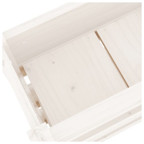 Planter White 112x25x104.5cm Solid Wood Pine - Image 7