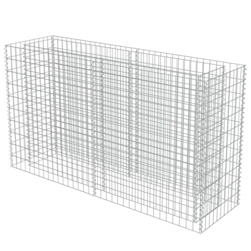 Gabion Raised Bed Galvanised Steel 180x50x100cm - Image 3