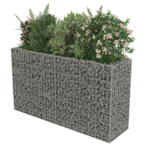 Gabion Raised Bed Galvanised Steel 180x50x100cm - Image 4