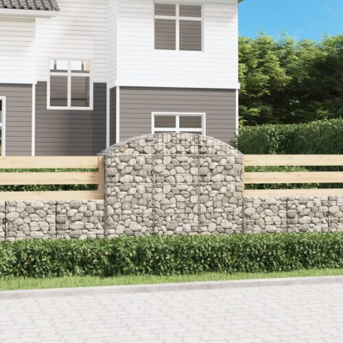 Arched Gabion Basket 150x50x120/140cm Galvanised Iron - Image 2