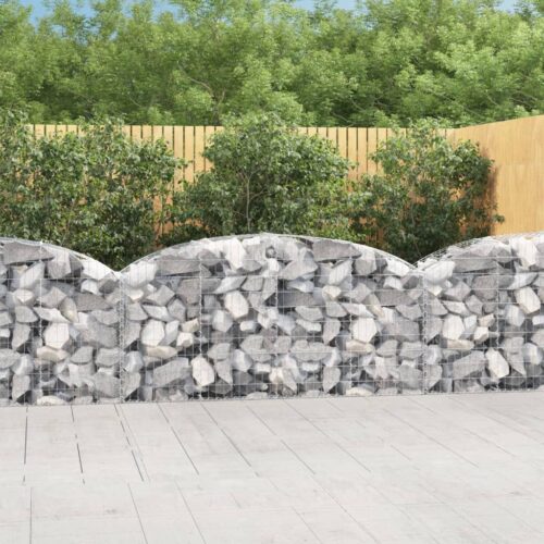 Arched Gabion Basket 200x50x80/100cm Galvanised Iron - Image 2