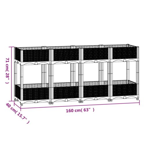 Raised Bed 160x40x71cm Polypropylene - Image 6