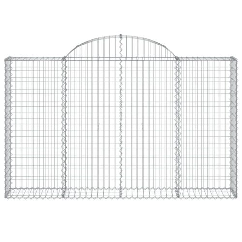 Arched Gabion Basket 200x30x120/140cm Galvanised Iron - Image 3