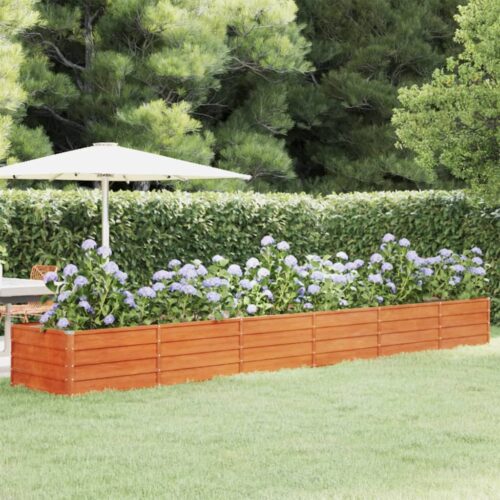Garden Raised Bed Rusty 480x80x45cm Corten Steel - Image 2