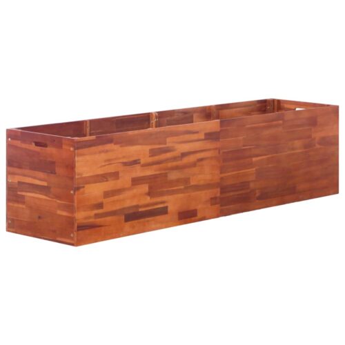 Garden Raised Bed Acacia Wood 200x50x50cm - Image 2