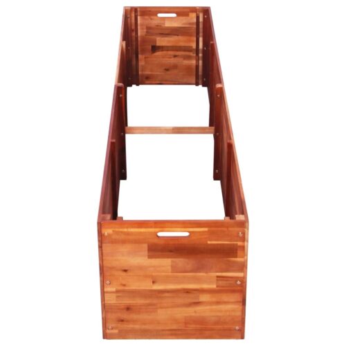 Garden Raised Bed Acacia Wood 200x50x50cm - Image 3