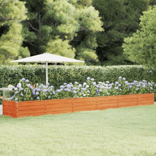 Garden Raised Bed Rusty 600x80x45cm Corten Steel - Image 2