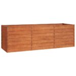 Garden Raised Bed Rusty 240x80x77cm Corten Steel