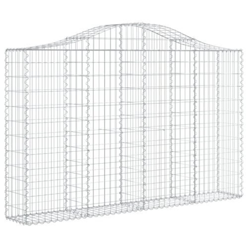 Arched Gabion Basket 200x30x120/140cm Galvanised Iron