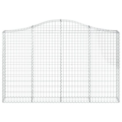Arched Gabion Basket 200x30x120/140cm Galvanised Iron - Image 3
