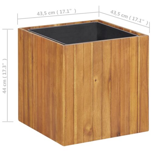 Garden Raised Bed Pot 43.5x43.5x44cm Solid Acacia Wood - Image 8