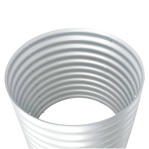 Garden Raised Bed 80x80x81cm Galvanised Steel Silver - Image 3
