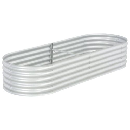 Garden Raised Bed 240x80x44cm Galvanised Steel Silver - Image 2
