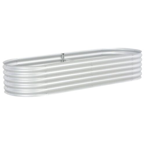 Garden Raised Bed 240x80x44cm Galvanised Steel Silver - Image 3