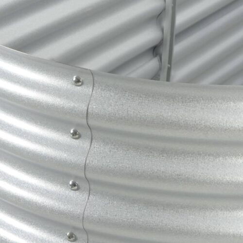 Garden Raised Bed 240x80x44cm Galvanised Steel Silver - Image 5