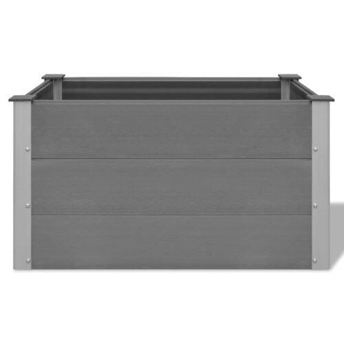 Garden Raised Bed WPC 100x50x54cm Grey - Image 3