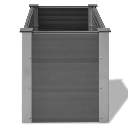 Garden Raised Bed WPC 100x50x54cm Grey - Image 4