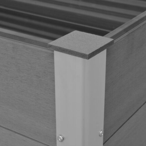 Garden Raised Bed WPC 100x50x54cm Grey - Image 5