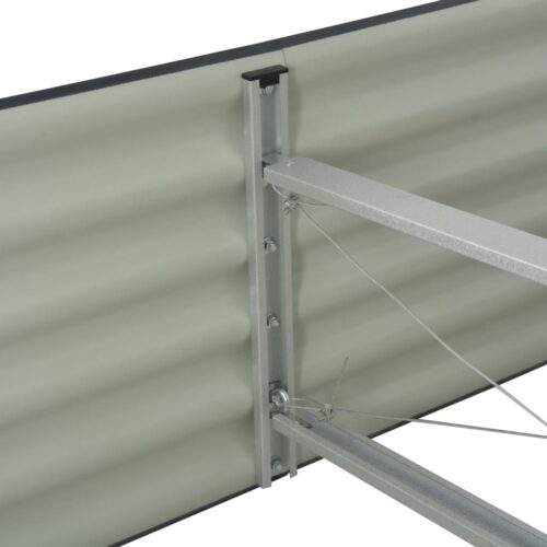 Garden Raised Bed 240x80x44cm Galvanised Steel Grey - Image 5
