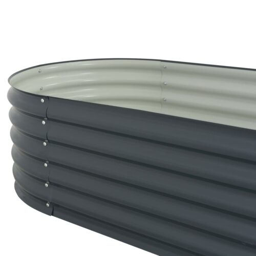 Garden Raised Bed 240x80x44cm Galvanised Steel Grey - Image 6